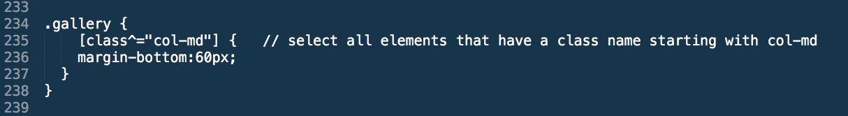 less wildcard css selectors